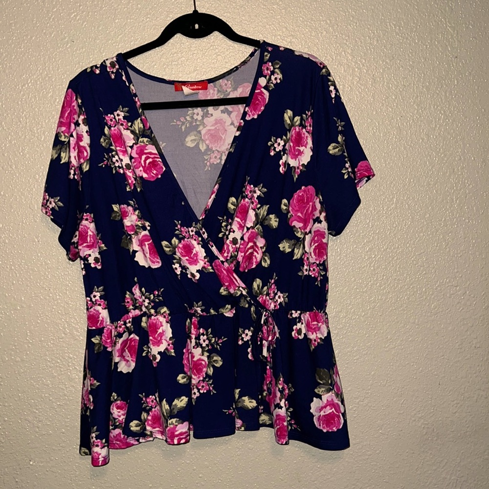 Faux wrap shirt